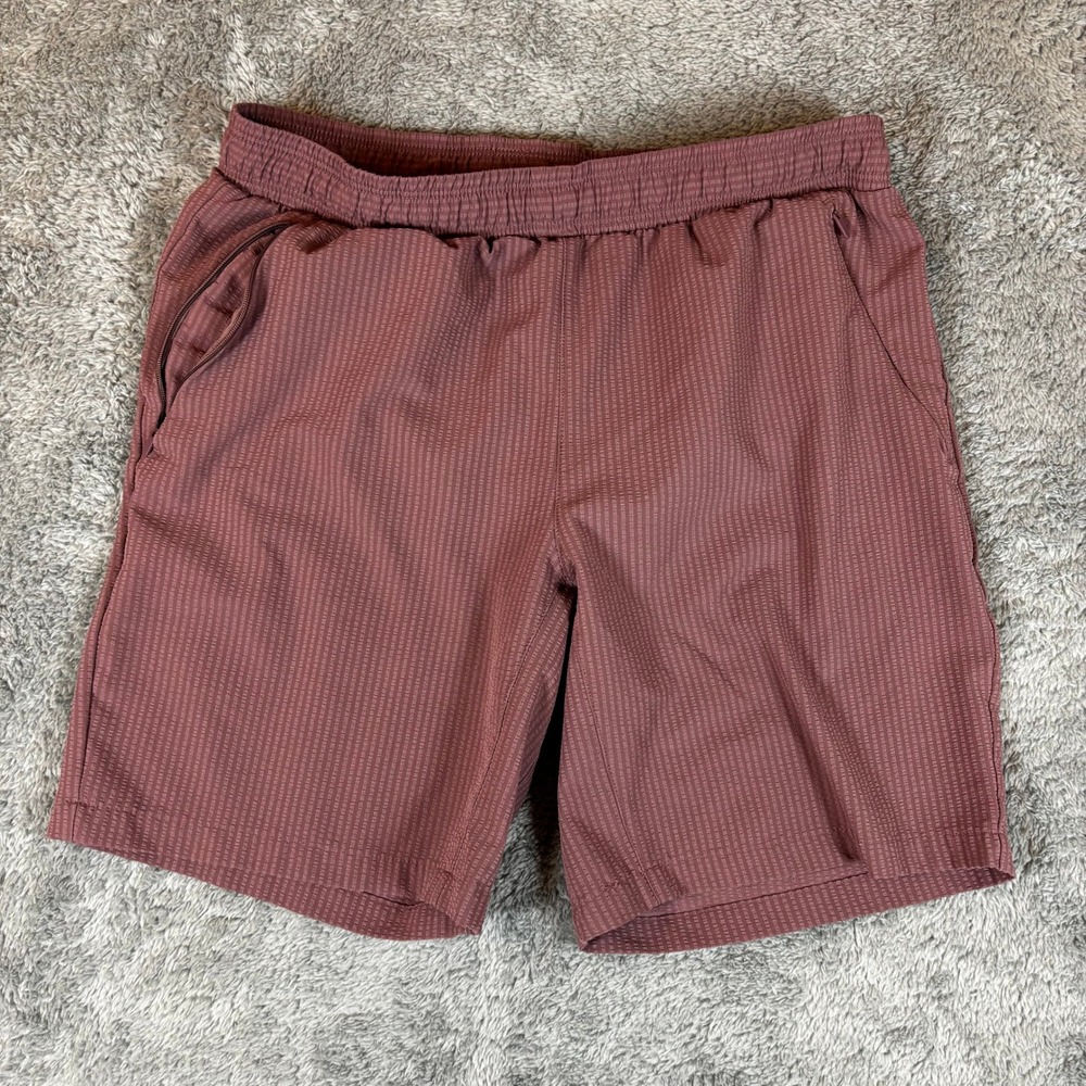 All in Motion Mens Textured Athletic Shorts Mauve Rose Pink Size 30